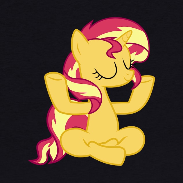 Sunset Shimmer Lotus Position Meditation by Wissle